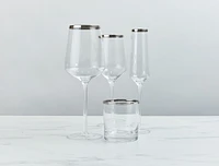 Verre à vin blanc Regis, bordure argentée, 16,9 oz