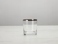 Regis Double Old Fashion, Silver Rim, 11.2 oz