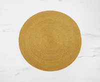 Ora Round Woven Placemat, Yellow 