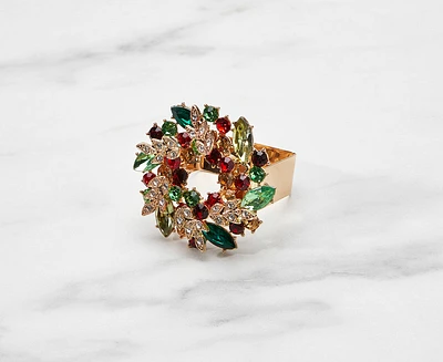 Anneau de serviette en métal Couronne