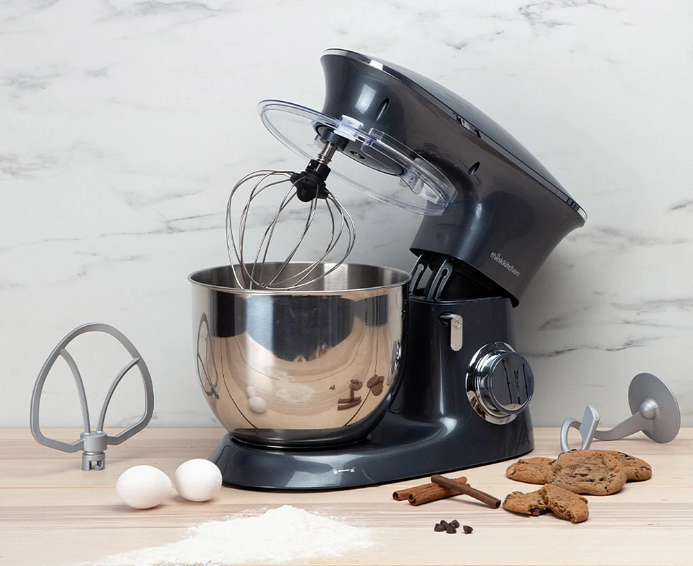 Batteur sur socle Odyssey par thinkkitchen, gris foncé, 660 W, 7 L