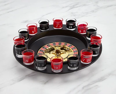 Jeu à boire Roulette. Ens. de 19 pièces