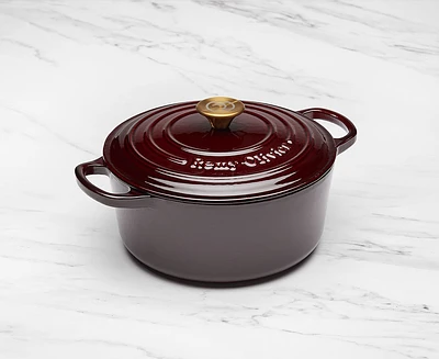 Cocotte ronde en fonte Bordeaux par Remy Olivier, 4 litres