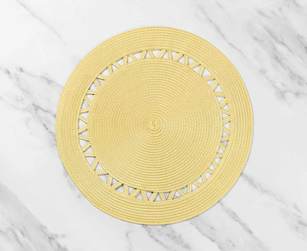 Napperon rond Santa Fe, jaune