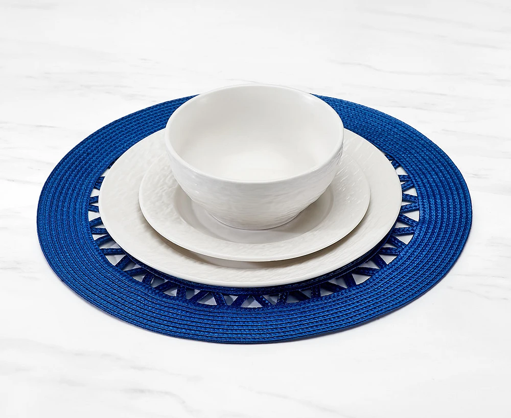Santa Fe Round Placemat, Blue