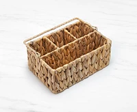 Panier de rangement des couverts en jacinthe d'eau