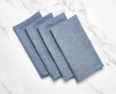 Ensemble de 4 serviettes de table, bleu