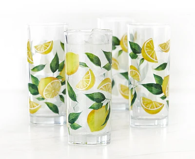 Ensemble de 4 verres Limoncello, Jaune et vert