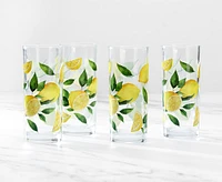 Ensemble de 4 verres Limoncello, Jaune et vert