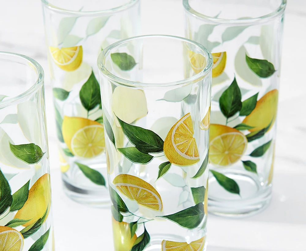 Ensemble de 4 verres Limoncello, Jaune et vert