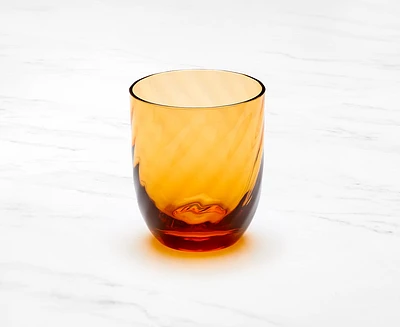 Verre Old Fashioned en acrylique Ripple, cognac, 400 ml