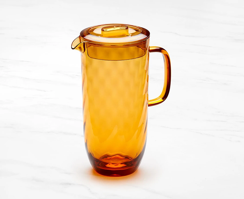Pichet en acrylique Ripple, cognac, 1,8 l