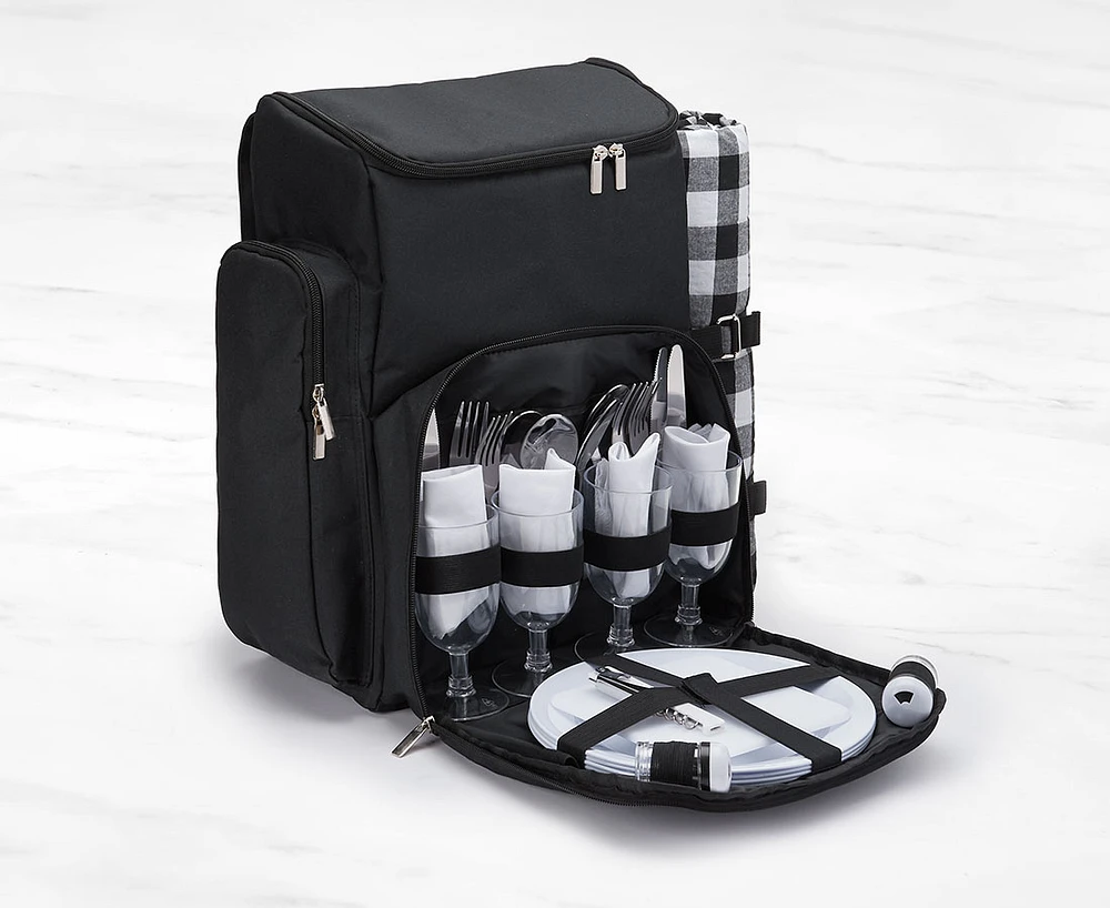 Sac à dos de pique-nique 30 pièces Yellowstone avec couverture