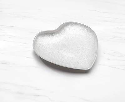 Assiette en forme de coeur Amore, 21 cm, transparente