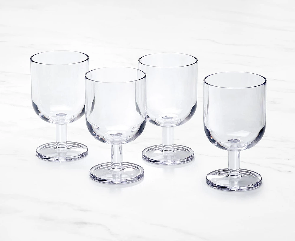 Ensemble de 4 verres empilables, transparent