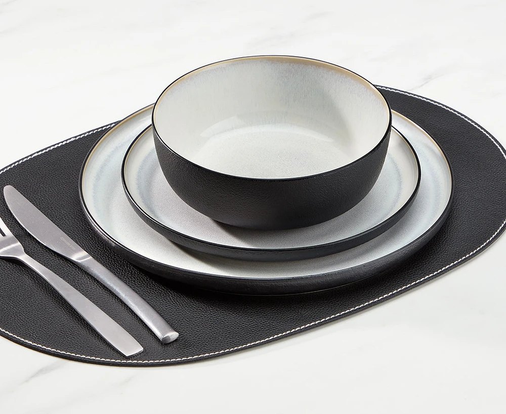 Granite 12-Pc Dinnerware Set, Black