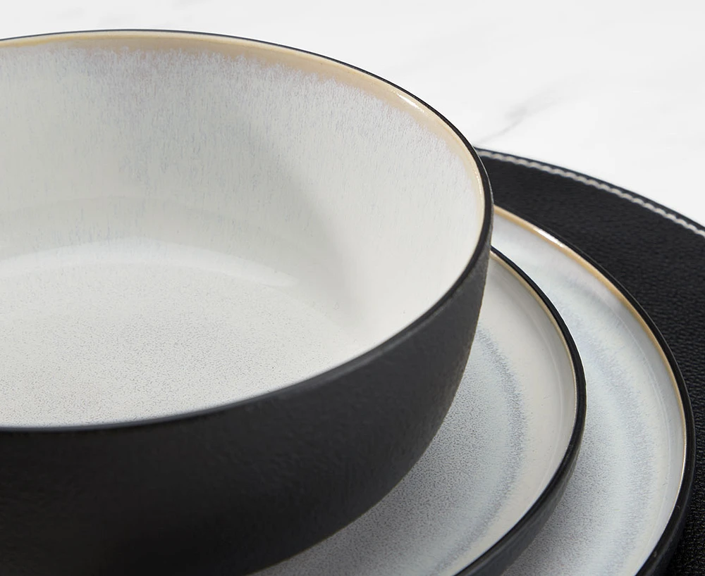 Granite 12-Pc Dinnerware Set, Black