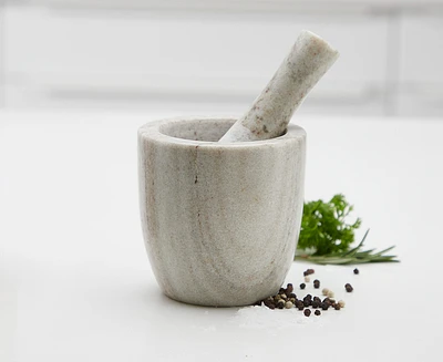Ensemble mortier et pilon en marbre Remy Olivier