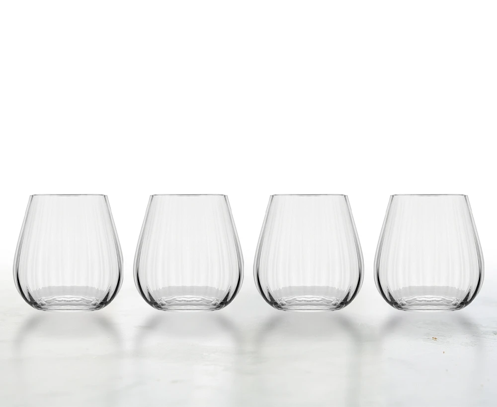 Verres sans pied Waterfall, 380 ml, Ens de 4