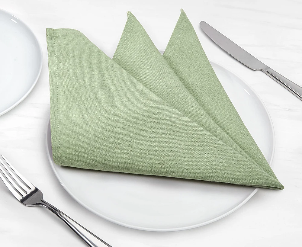 Serviettes de table Manoir, ens. de 4, sauge