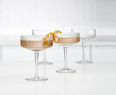 Verres à cocktail coupe Palais, Ens. de 4, transparent