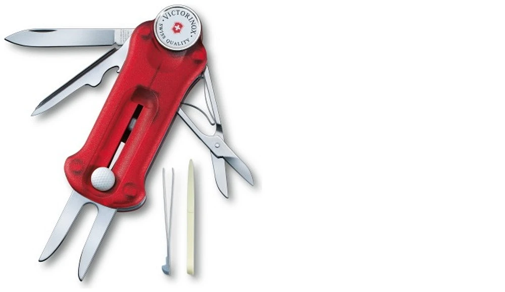 Victorinox Knife, Sports series Translucent red (GolfTool)