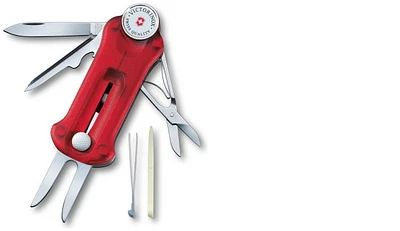Couteau Victorinox, série Sports Rouge translucide (GolfTool)