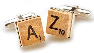 Bouton de manchette Qwerty pens, série Scrabble Brun pâle "Z"