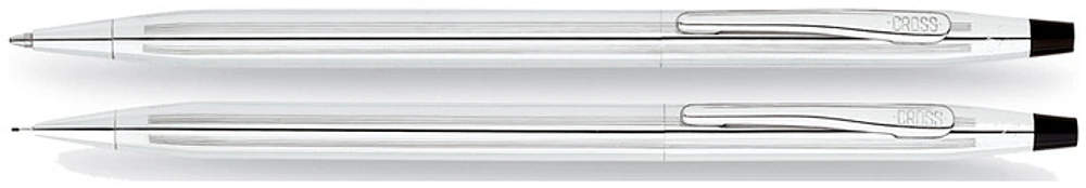 Cross Set ballpoint & pencil (0.7mm), Classic Century series Chrome
