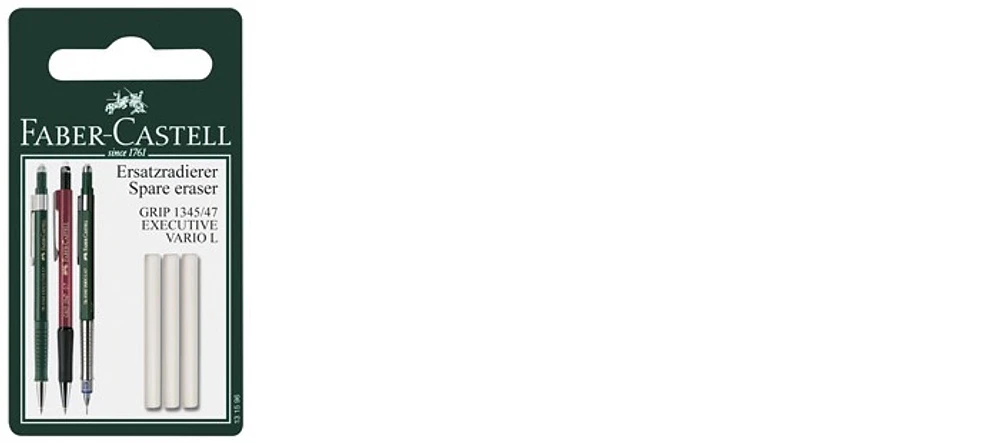 Faber-Castell Pencil eraser replacement, Accessoires series (Tk Vario) (3 erasers)