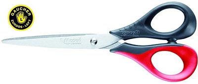 Ciseaux pour Gaucher Maped, série Sensoft 16 cm Noir/Rouge