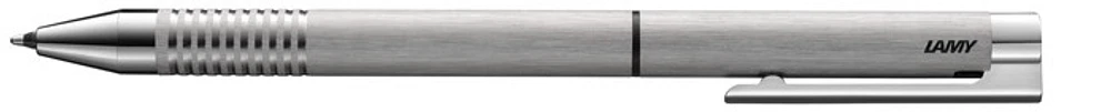 Stylo multifonction Lamy, série Twinpen Logo Acier brossé