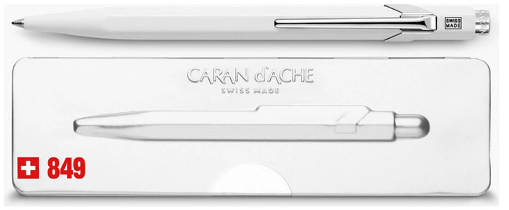 Caran d'Ache Ballpoint pen, Office line 849 series White Popline