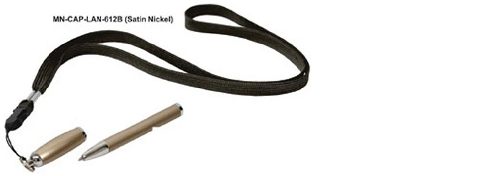 Stylo bille PenUSA, série Magnetic Nickel Satiné (Avec Cordon)