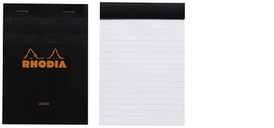 Bloc notes Rhodia, série Basics Noir (#13-Ligné)