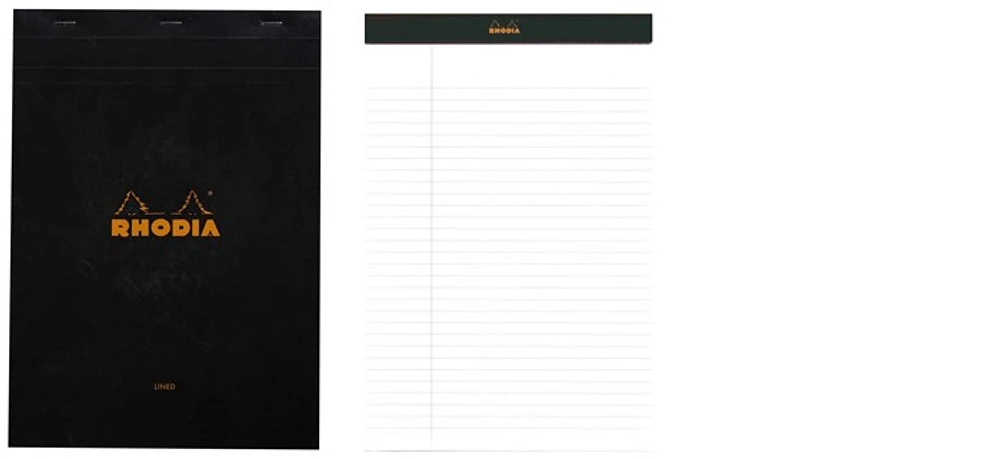 Rhodia Note pad, Basics series Black (#18-Lined)