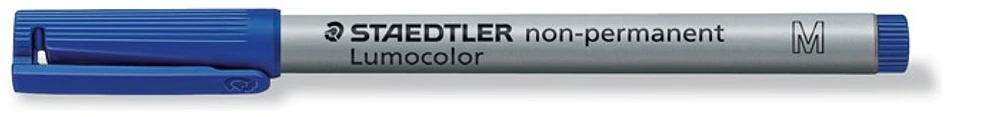 Crayon feutre Staedtler, série Lumocolor Bleu non-permanent