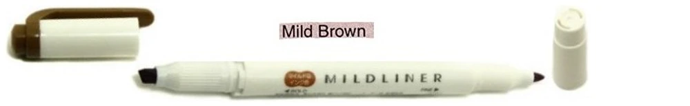 Surligneur Zebra, série Mildliner Deep & Warm Encre brune