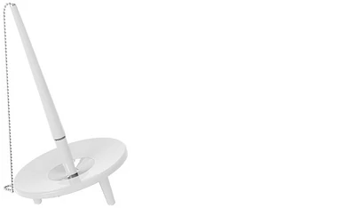 Stylo sur base Ballograf, série Deskset Blanc CT (avec chaîne)