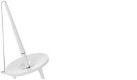 Ballograf Pen on stand, Deskset series White CT (with chain)