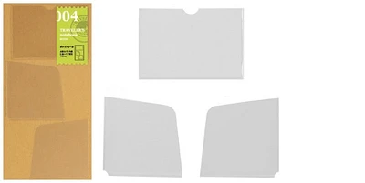 Traveler's Company Adhesive pocket, Notebook Refill series Transparent