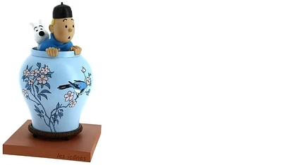Figurine Tintin, série Décorations Vase Lotus bleu (Les Icônes)