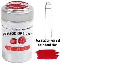 J.Herbin Ink cartridge, The Jewel of Inks series Red ink (Rouge grenat)