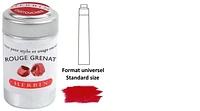 J.Herbin Ink cartridge, The Jewel of Inks series Red ink (Rouge grenat)