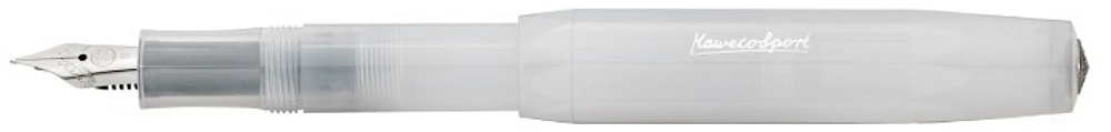 Kaweco Fountain pen, Frosted Sport series Translucent white (Natural Coconut)