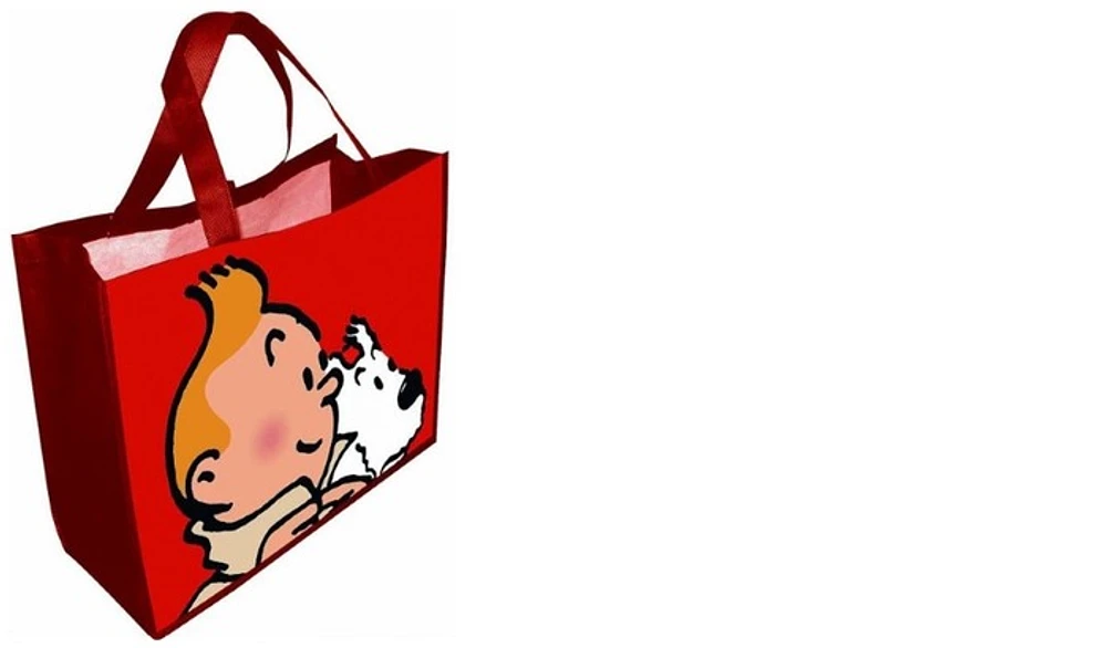 Tintin Bag, Shopping series Tintin & Snowy Red