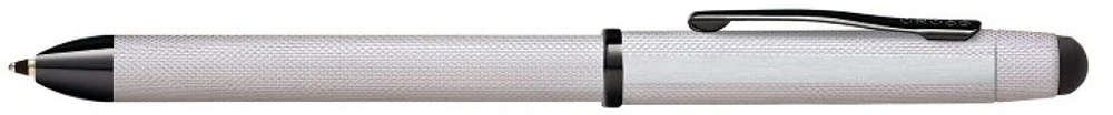Stylo multifonction Cross, série Tech-3+ Chrome brossé BKT avec stylus