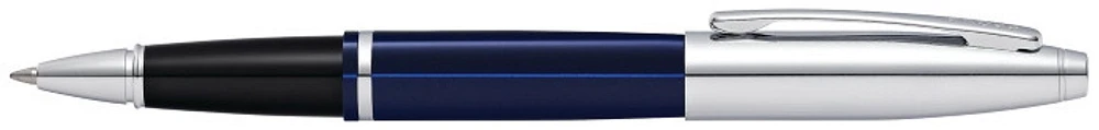 Stylo bille roulante Cross, série Calais Bleu/Chrome