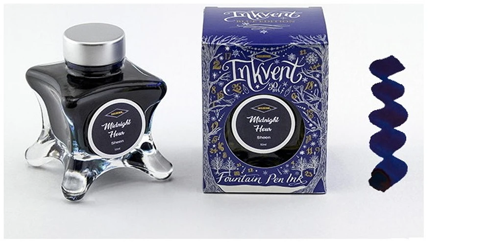 Diamine Ink bottle, Inkvent series Midnight Hour ink (50ml)