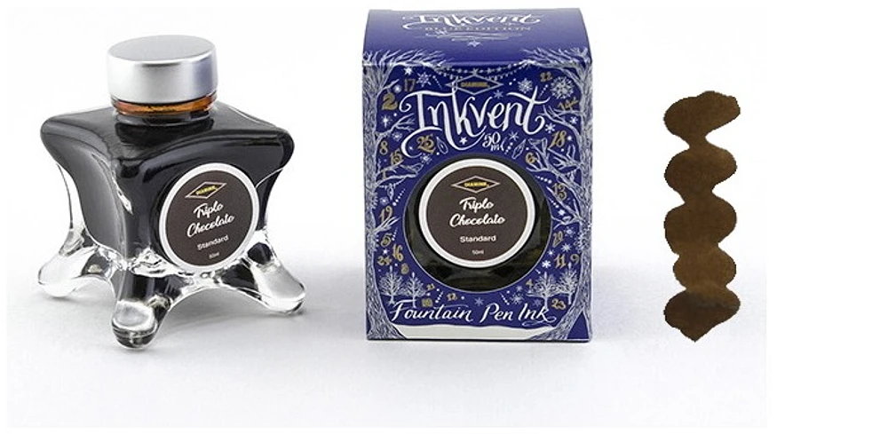 Bouteille d'encre Diamine, série Inkvent Encre Triple Chocolate (50ml)
